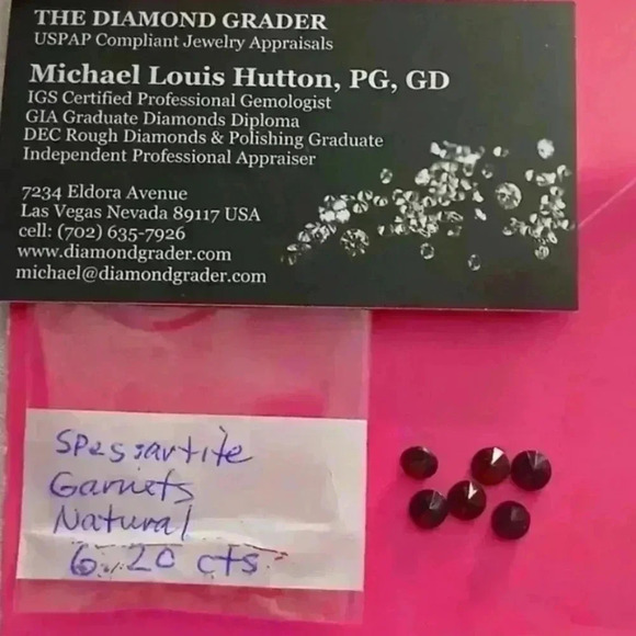 Lot of 6-1.ct color change Spessartite natural red to purple total ct 6.20ct lot - Picture 5 of 8